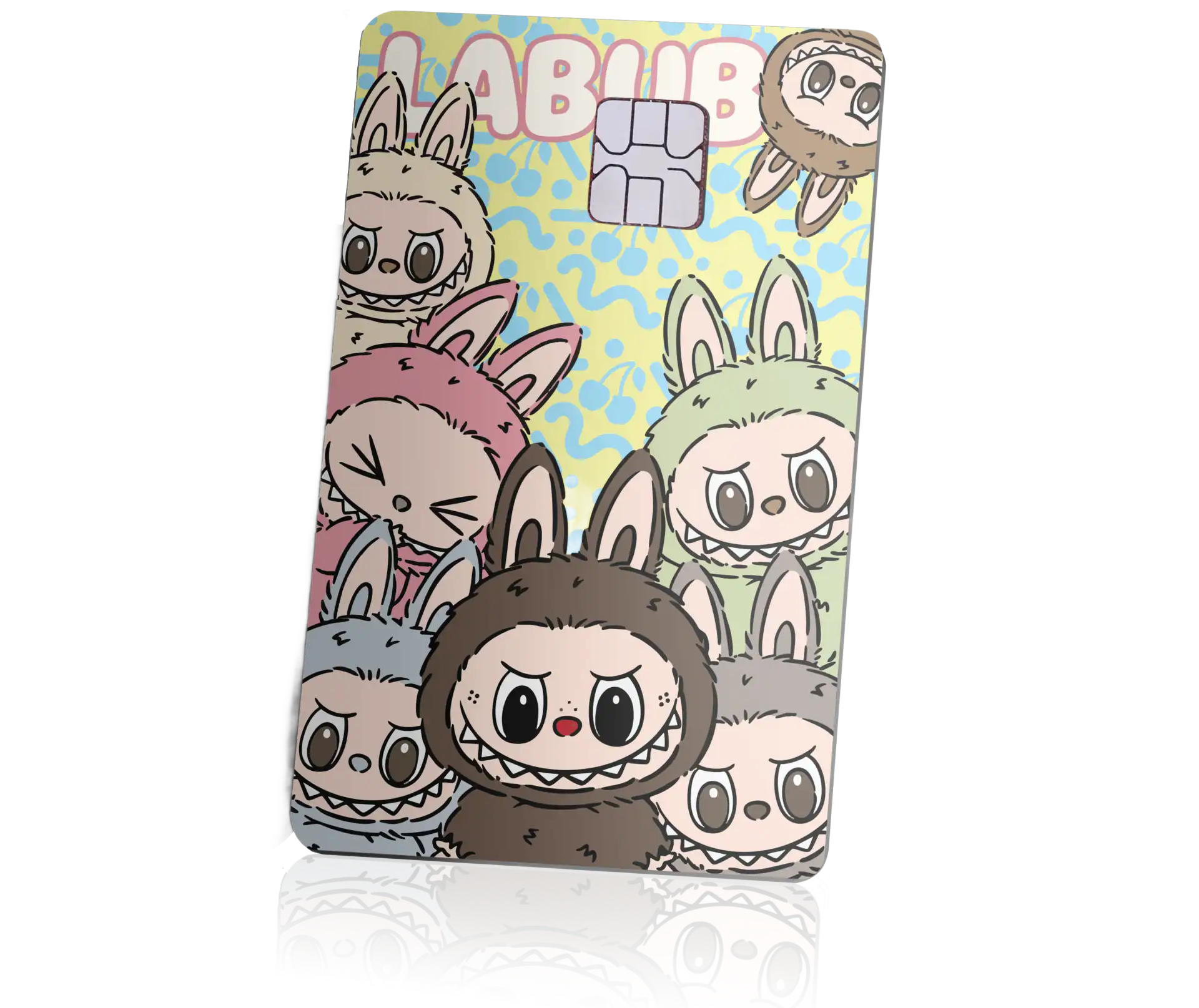 Cute animal-themed prepaid card featuring illustrated wolf and bunny characters, perfect for kids and teens, with vibrant colors and playful design for fun rewards and loyalty programs.