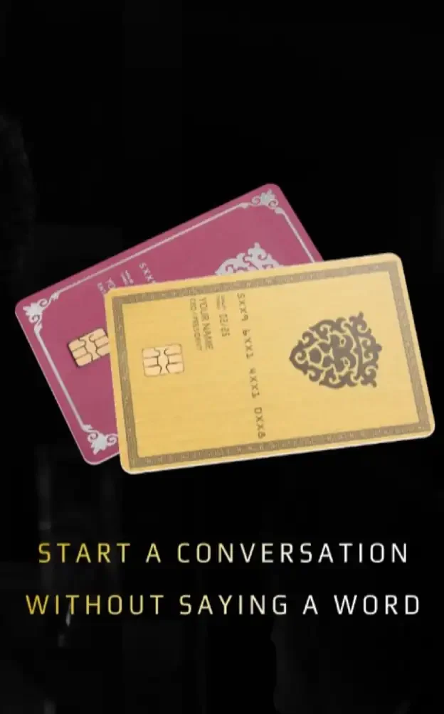 Pink and yellow Lion Card with decorative patterns for social interactions and communication, promoting starting conversations without words for engaging social experiences.
